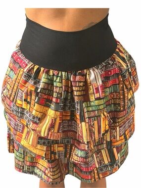 Literature Tiered Ruffle Midi Skirt | Cottagecore Boho Midi | Women's Size Large